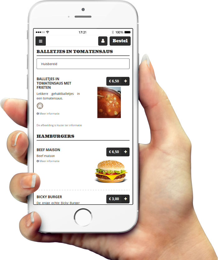 Exemple de notre application sur smartphone